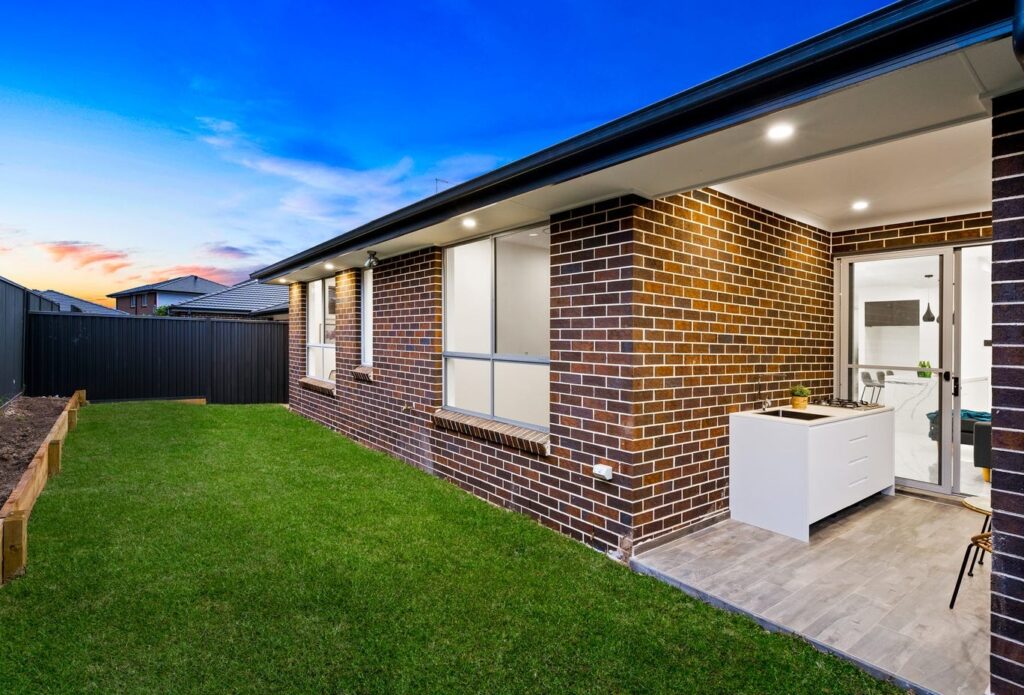Outdoor entertaining area at Marsden Park NDIS home